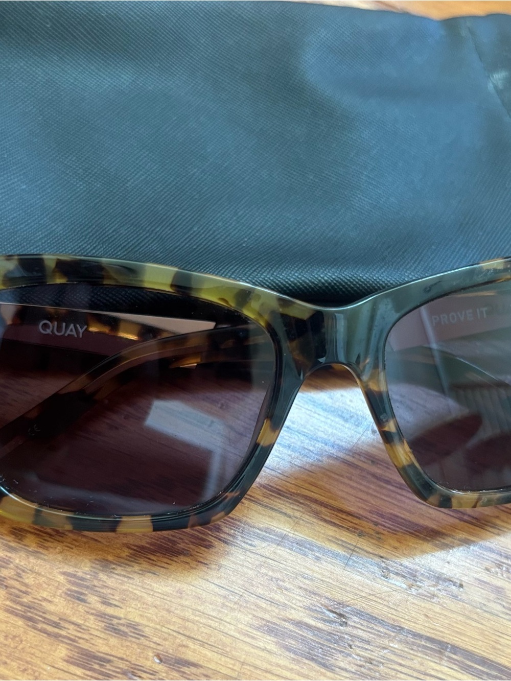 Quay Australia Tortoiseshell Square Sunglasses - Olive Brown Blend